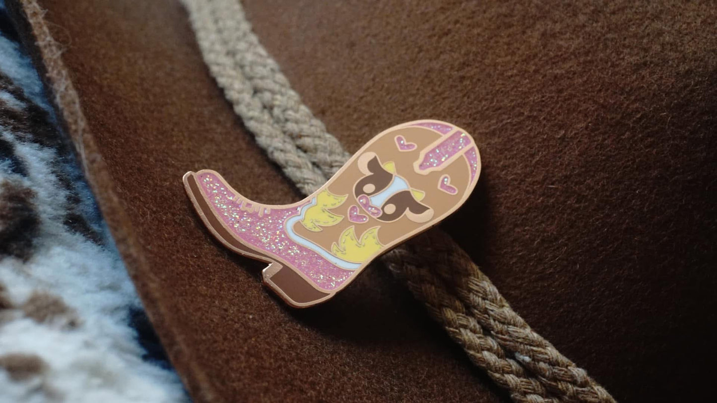 Pink Cowboy Boot Pin