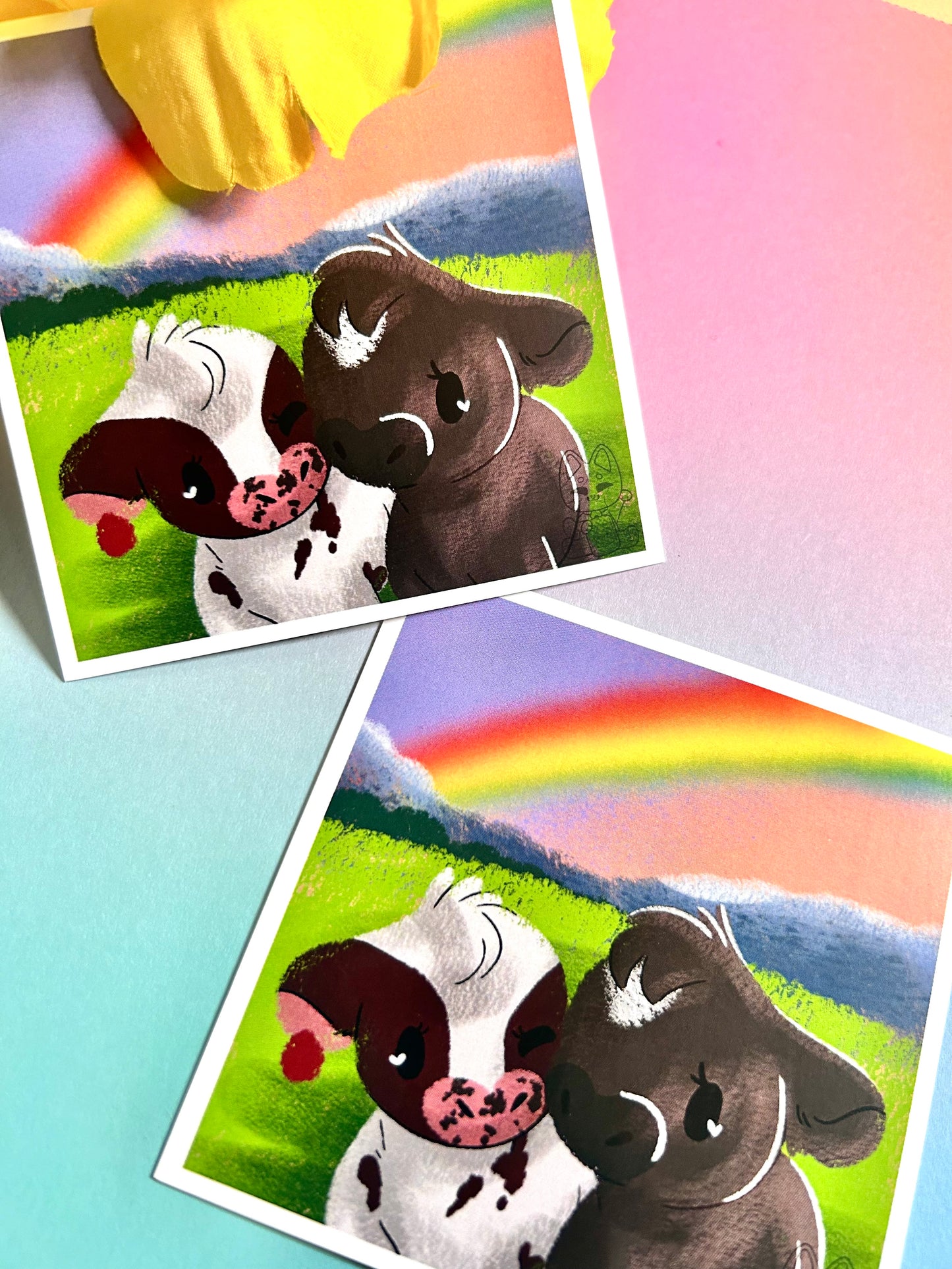 Rainbow Cows Print