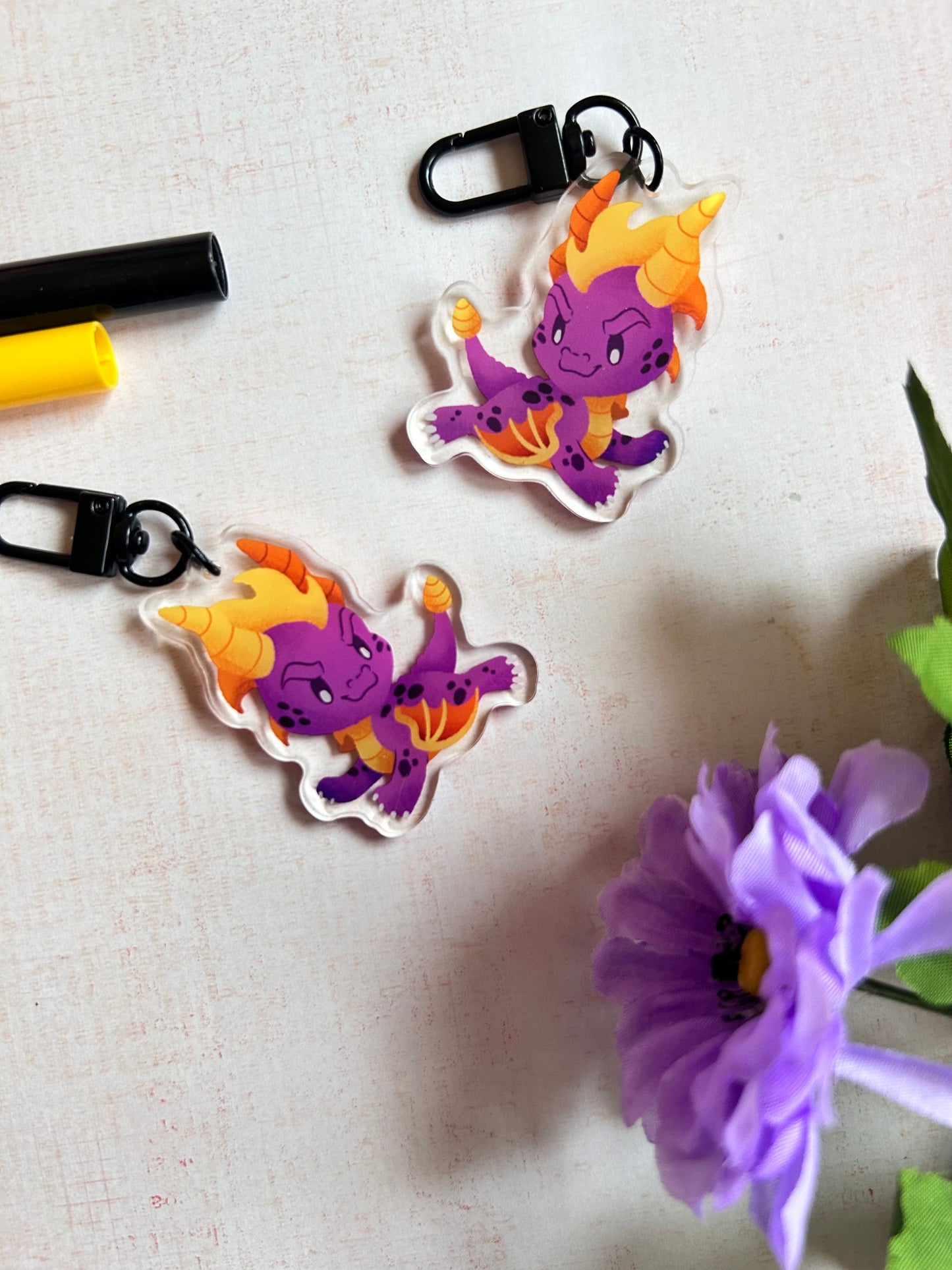 Purple Dragon Charm