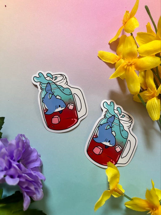 Gummy Shark Cocktail Sticker