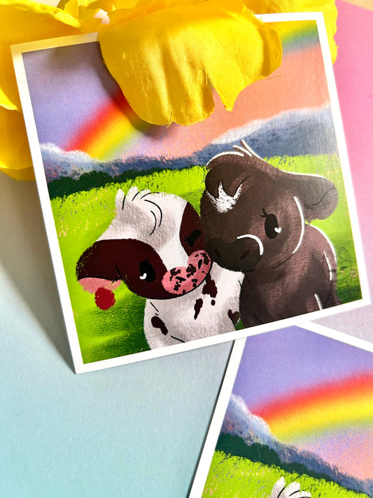 Rainbow Cows Print