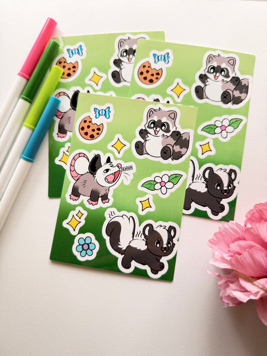 Forbidden cats sticker sheet