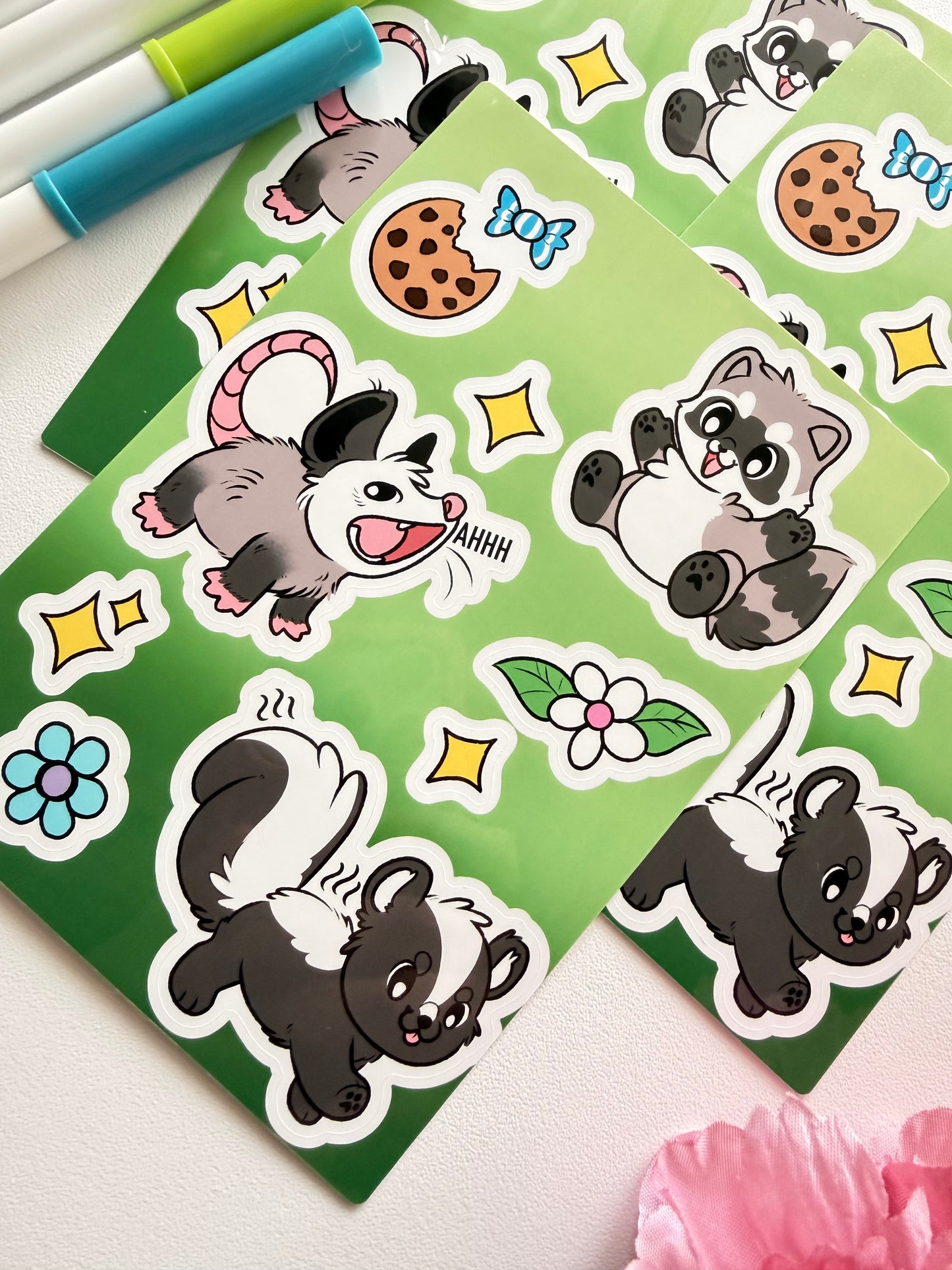 Forbidden cats sticker sheet