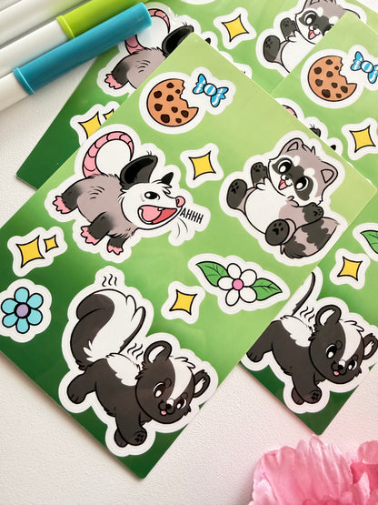 Forbidden cats sticker sheet