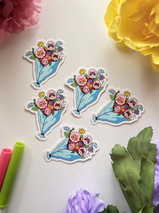 Kitten Bouquet sticker