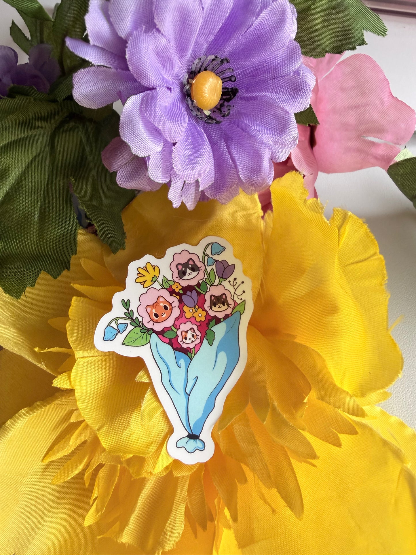 Kitten Bouquet sticker