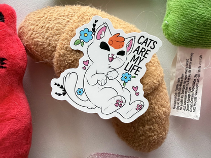 Cats are my life sticker