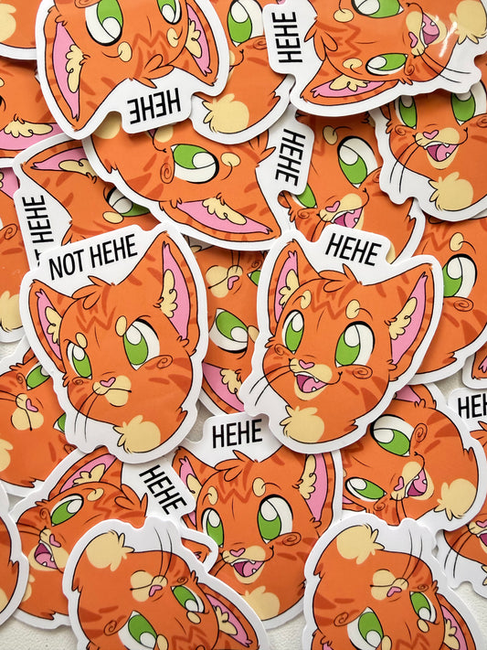 Hehe and Not Hehe stickers