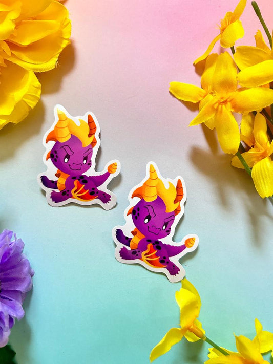 Purple Dragon Sticker